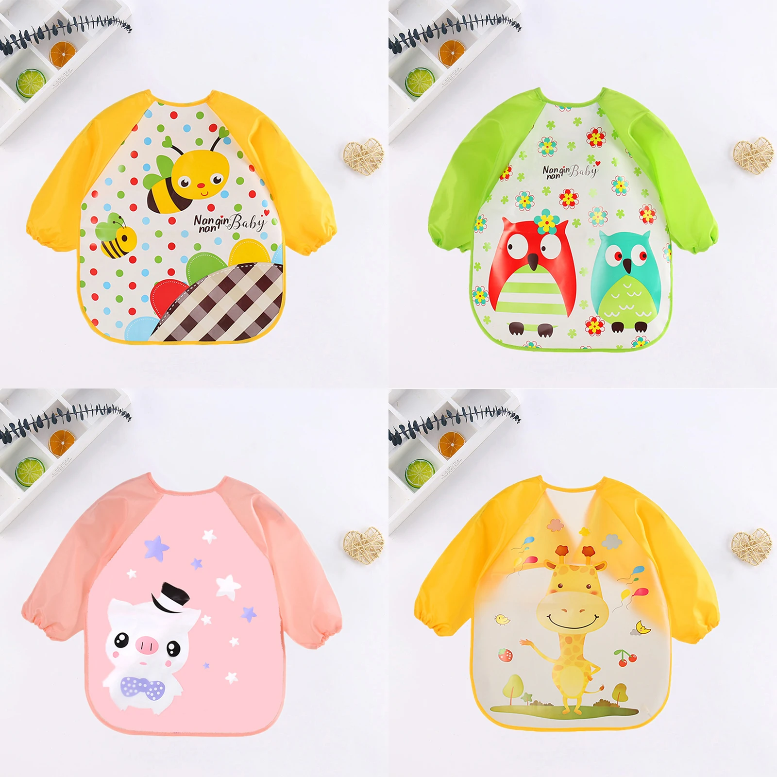 Baby Smock Bibs Waterproof Long-sleeved Eating Feeding Art Apron Newborn Toddler Burp Cloths Fit 0-3 Years Dropshipping
Baby Smock Bibs Waterproof Long-sleeved Eating Feeding Art Apron Newborn Toddler Burp Cloths Fit 0-3 Years Dropshipping