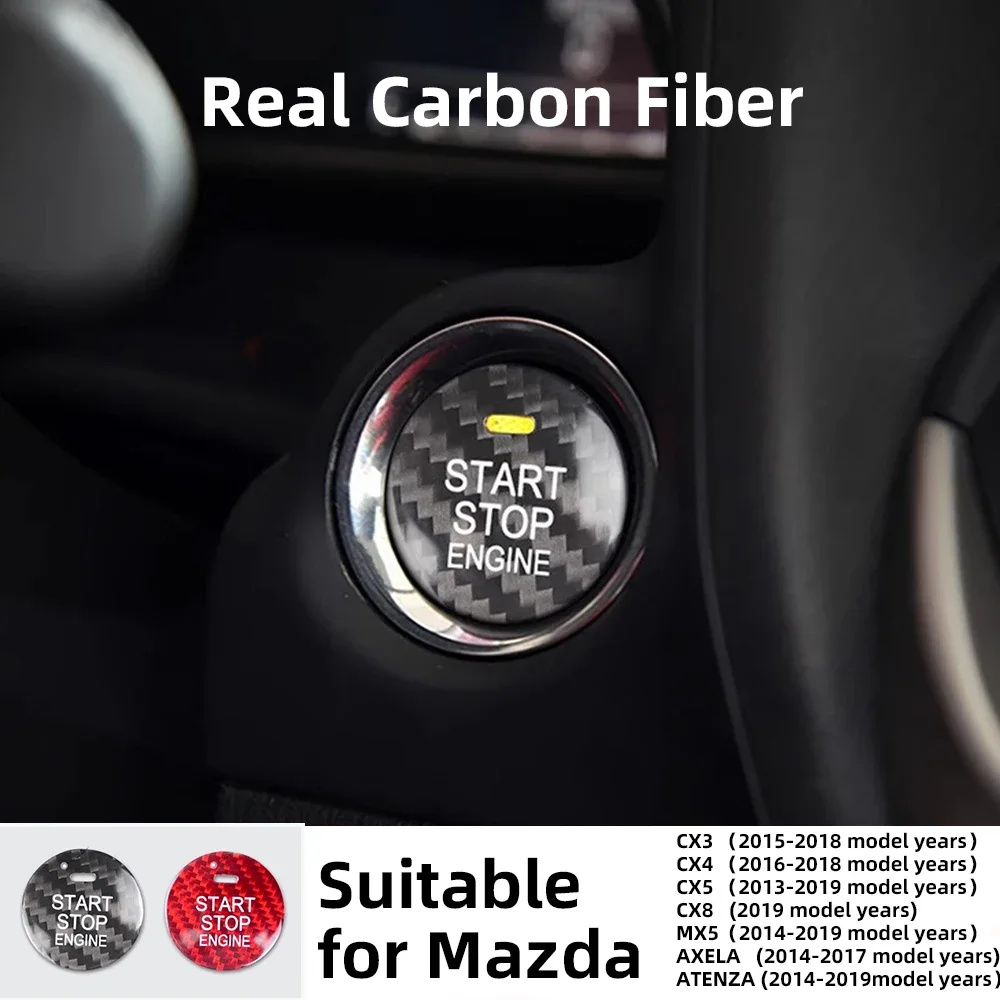 Real Carbon Fiber Car Engine Start Stop Button Interior Trim Cover Stickers For Mazda CX3 CX4 CX5 8 MX5 AXELA Auto Accessories
Real Carbon Fiber Car Engine Start Stop Button Interior Trim Cover Stickers For Mazda CX3 CX4 CX5 8 MX5 AXELA Auto Accessories