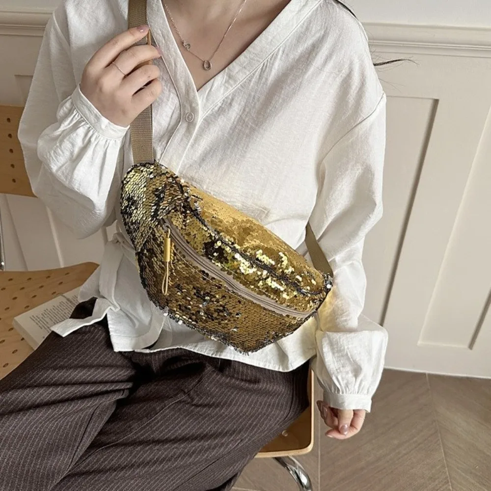 Fashion Glitter Sequin Waist Packs Lightweight Versatile Chest Bag Korean Style Messenger Bag Zipper Crossbody Bag Outdoor
Fashion Glitter Sequin Waist Packs Lightweight Versatile Chest Bag Korean Style Messenger Bag Zipper Crossbody Bag Outdoor