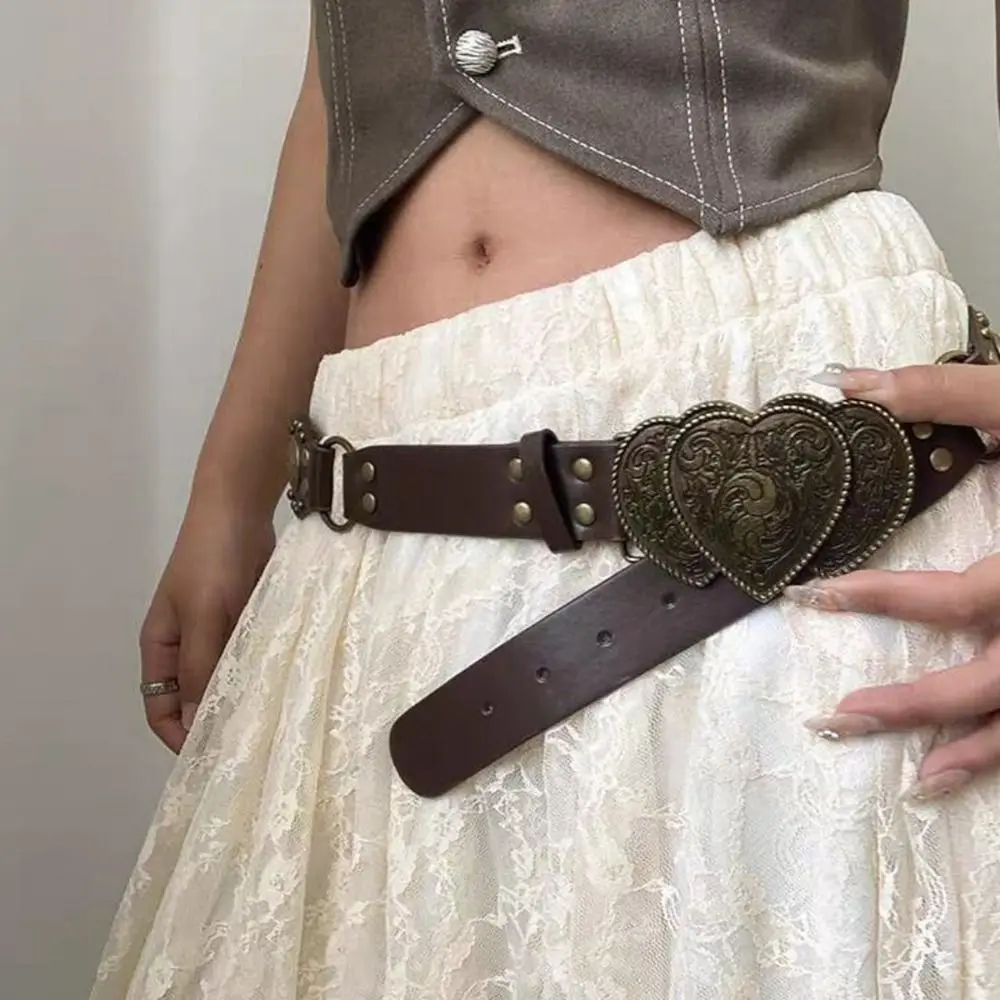 Fashion Metal Buckle PU Leather Belt Rivet Adjustable Wide Waistband Hollow Heavy Duty Belt Y2K Fashion
Fashion Metal Buckle PU Leather Belt Rivet Adjustable Wide Waistband Hollow Heavy Duty Belt Y2K Fashion