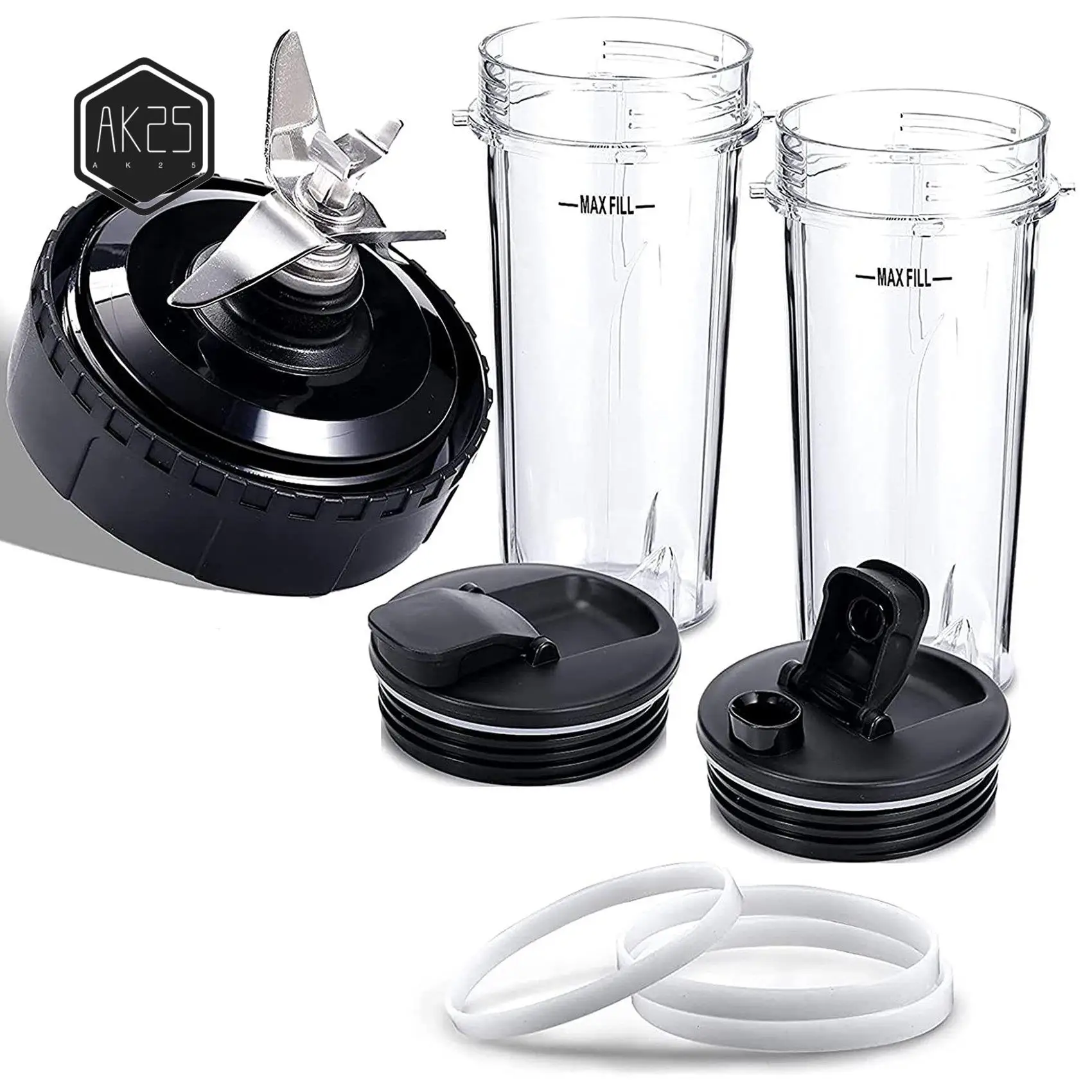 Запасные части AK25-Blender, совместимые с Nutri Ninja, аксессуары для лезвий экстрактора 5 плав, для Ninja QB3000/QB3000SSW
Запасные части AK25-Blender, совместимые с Nutri Ninja, аксессуары для лезвий экстрактора 5 плав, для Ninja QB3000/QB3000SSW