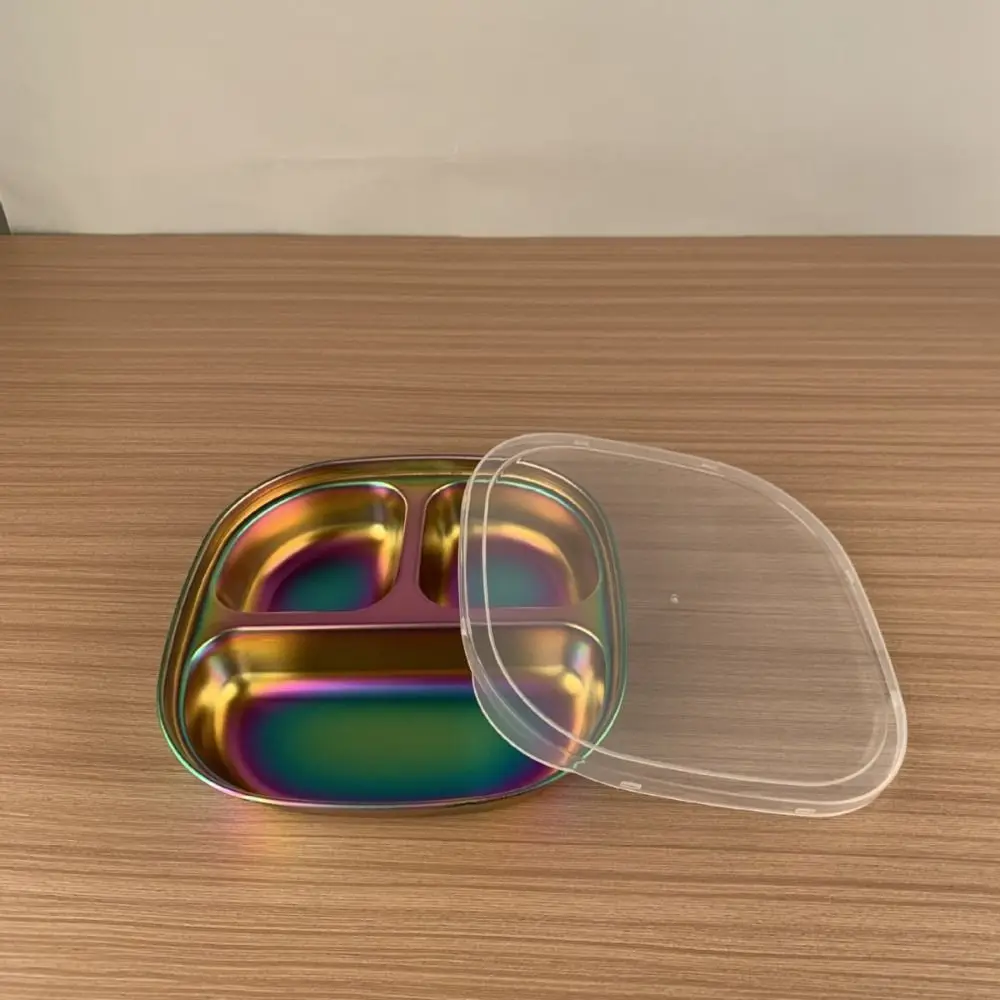 Dazzling Portion Control Plate Reusable Square 3 Compartment Food Tray 304 Stainless Steel Colorful Salad Barbecue Plate
Dazzling Portion Control Plate Reusable Square 3 Compartment Food Tray 304 Stainless Steel Colorful Salad Barbecue Plate