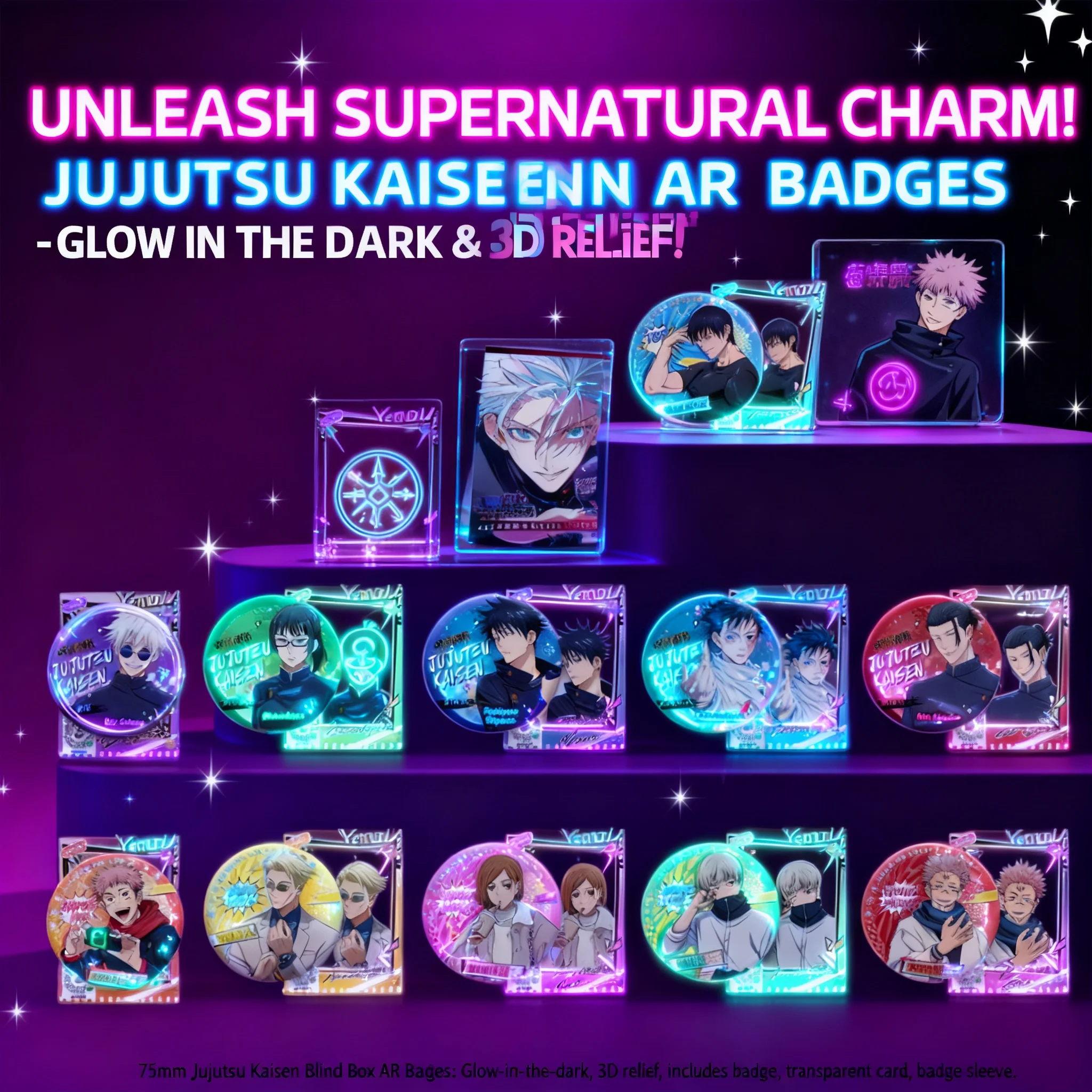 Jujutsu Kaisen blind box tin badge anime character brooch Gojo Yuji Itadori clear card wholesale
Jujutsu Kaisen blind box tin badge anime character brooch Gojo Yuji Itadori clear card wholesale