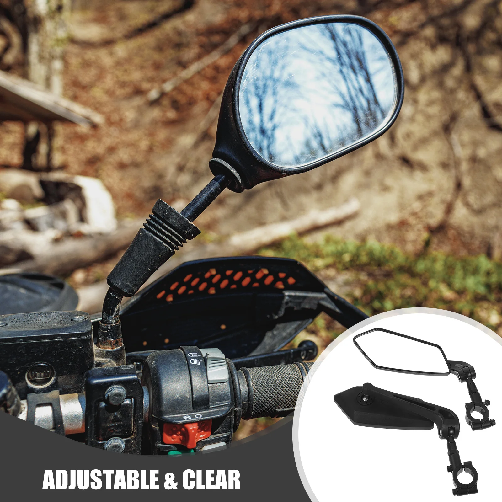 2Pcs Bicycle Mirrors for Handlebars Wide View Rearview Mirror Easy Install for Bike Electric Bike and Motorcycle
2Pcs Bicycle Mirrors for Handlebars Wide View Rearview Mirror Easy Install for Bike Electric Bike and Motorcycle