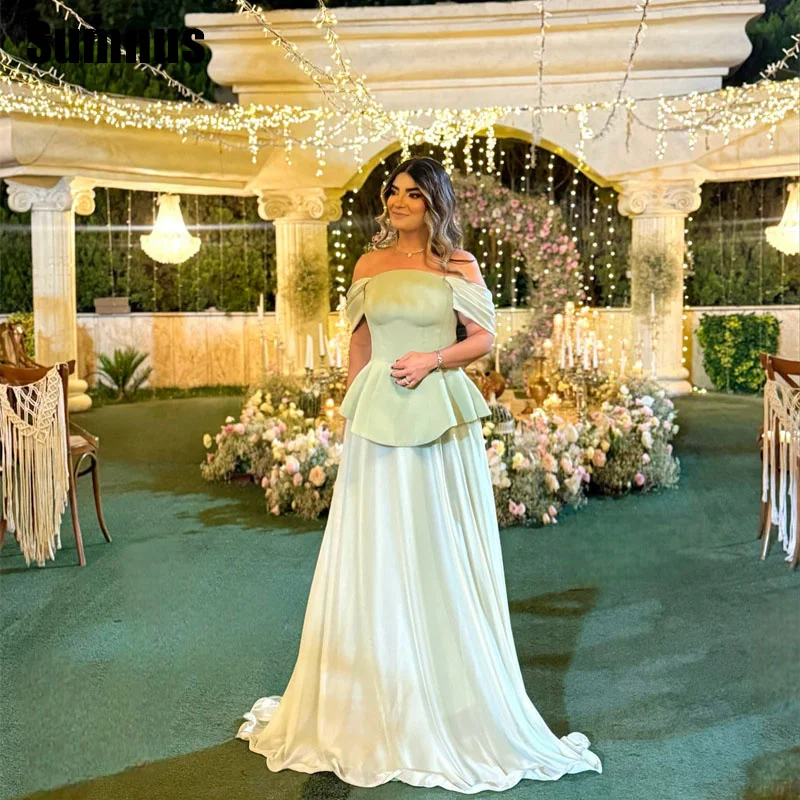 Sumnus Charming Mermaid Formal Occasion Gowns Off Shoulder Draped Floor-Length Evening Dress فساتين سهرة Customized
Sumnus Charming Mermaid Formal Occasion Gowns Off Shoulder Draped Floor-Length Evening Dress فساتين سهرة Customized