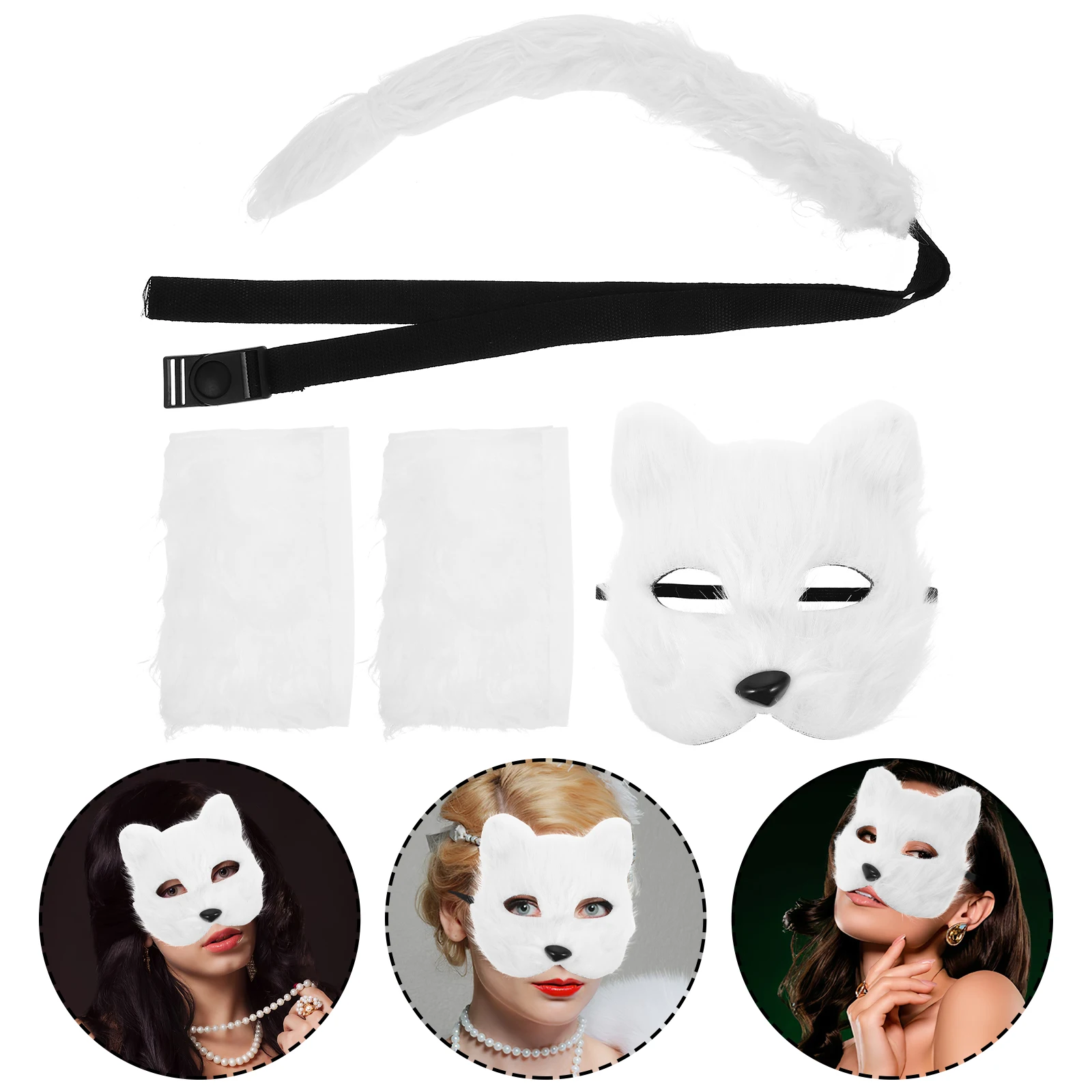 1 set 1 Set Wolf Cosplay Costume Set Animal Mask Gloves Tail For Party Performance Festival Photo Props Wolf Themed Masquerade
1 set 1 Set Wolf Cosplay Costume Set Animal Mask Gloves Tail For Party Performance Festival Photo Props Wolf Themed Masquerade