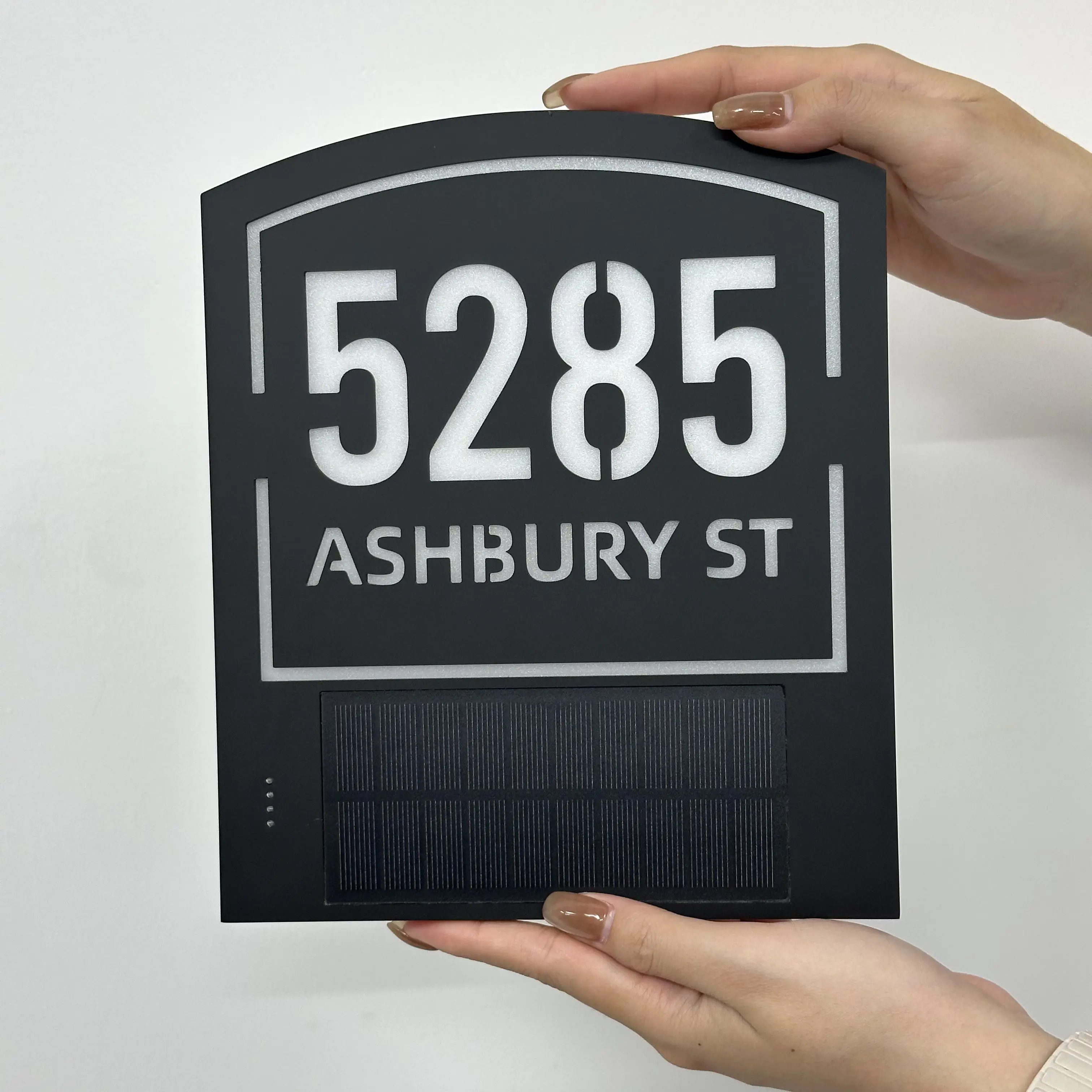 Customized illuminated House Number Led Solar House Number Plate 3D Laser Cut Solar LED Door Sign Solar Light Outdoor House Sign
Customized illuminated House Number Led Solar House Number Plate 3D Laser Cut Solar LED Door Sign Solar Light Outdoor House Sign