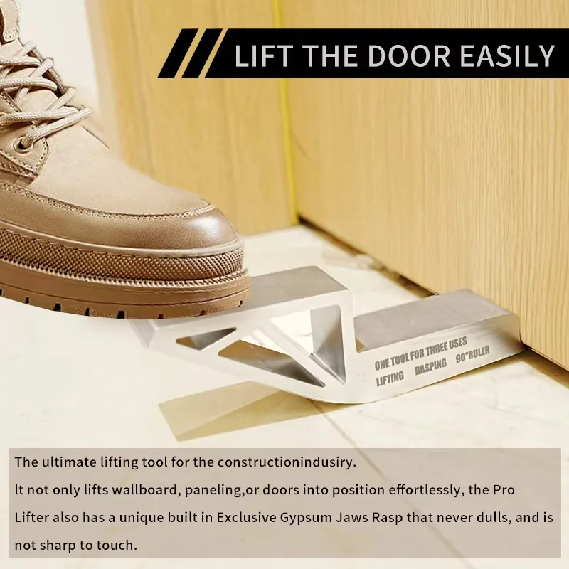 3-in-1 Multi-Function Step-on Door Opener Aluminum Alloy Drywall Installation Aid
3-in-1 Multi-Function Step-on Door Opener Aluminum Alloy Drywall Installation Aid