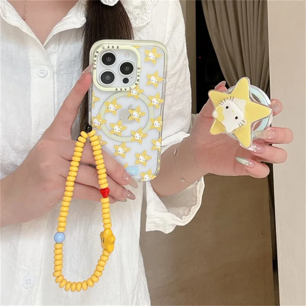 Ins Star Kitty Magnetic Phone Case for iPhone 16 Pro 15 14 13 17 Pro Max Cover With Magsafe Hellokitty Stand With Chain Cute Cas
Ins Star Kitty Magnetic Phone Case for iPhone 16 Pro 15 14 13 17 Pro Max Cover With Magsafe Hellokitty Stand With Chain Cute Cas