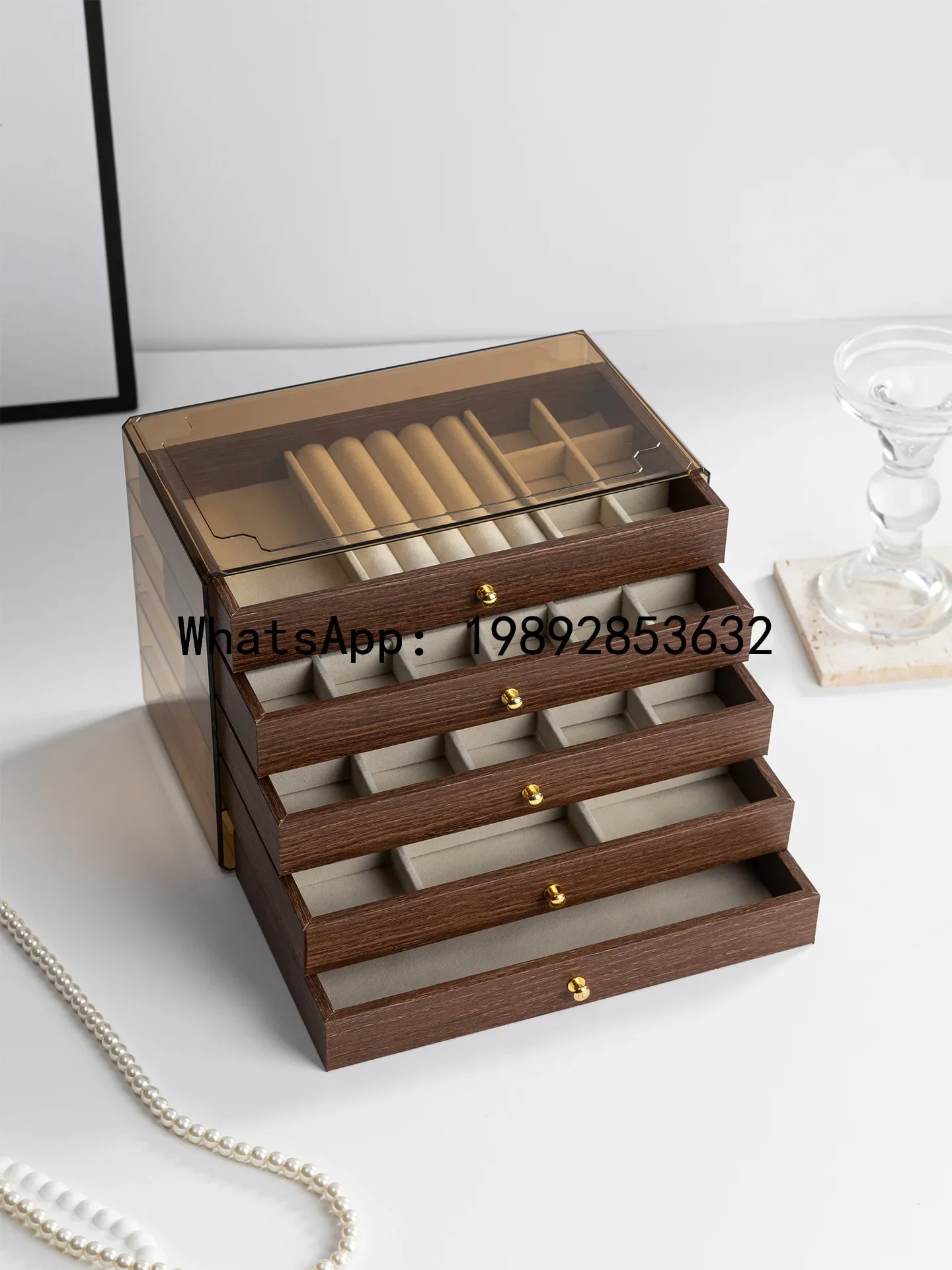 ww24 jewelry storage box bedroom high-end walnut grain large capacity earring jewelry storage box
ww24 jewelry storage box bedroom high-end walnut grain large capacity earring jewelry storage box
