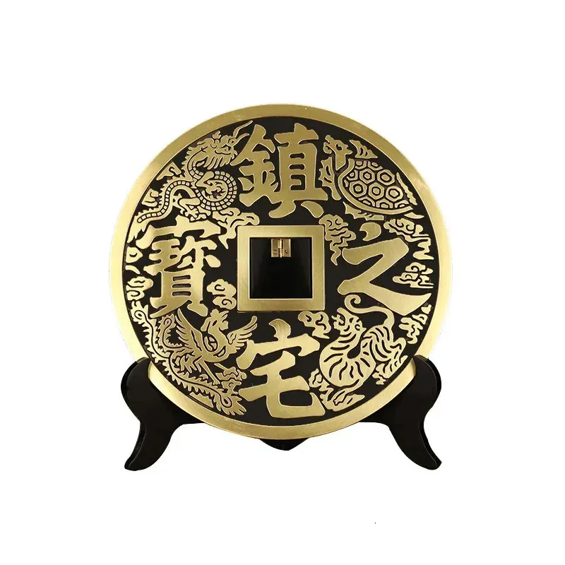 Arts and Crafts Feng Shui Large copper coin Statue Brass Wealth Sculpture Home Decoration Attract Good Lu Figurine Decor for Hou
Arts and Crafts Feng Shui Large copper coin Statue Brass Wealth Sculpture Home Decoration Attract Good Lu Figurine Decor for Hou