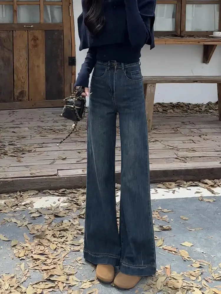 Retro High Waist Wide Leg Micro Flare Denim Jeans Women's Winter New Fce Not Leg Tight Straight Leg Bell Bot Pants
Retro High Waist Wide Leg Micro Flare Denim Jeans Women's Winter New Fce Not Leg Tight Straight Leg Bell Bot Pants