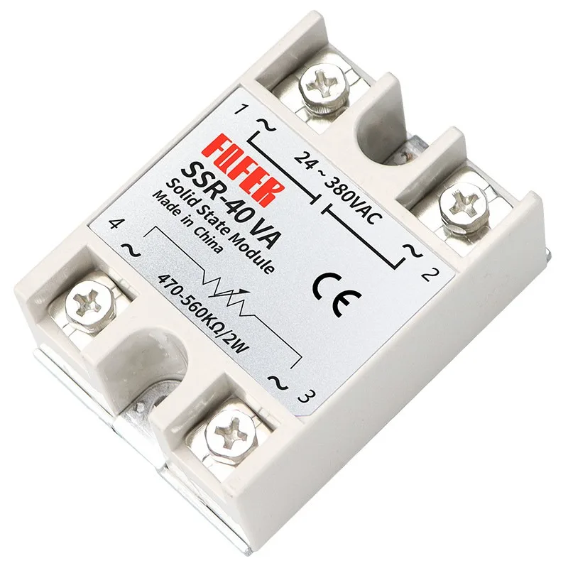 SSR-10VA SSR-25VA SSR-40VA SSR Solid State Relay Voltage Regulator AC24-380V Output+Potentiometer for PID Temperature Controlle
SSR-10VA SSR-25VA SSR-40VA SSR Solid State Relay Voltage Regulator AC24-380V Output+Potentiometer for PID Temperature Controlle