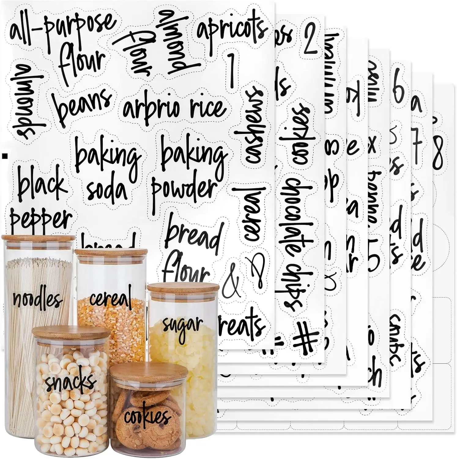 170 Food Pantry Labels for Kitchen Container Storage, Spice Jars and Bottles with Clear Stickers
170 Food Pantry Labels for Kitchen Container Storage, Spice Jars and Bottles with Clear Stickers