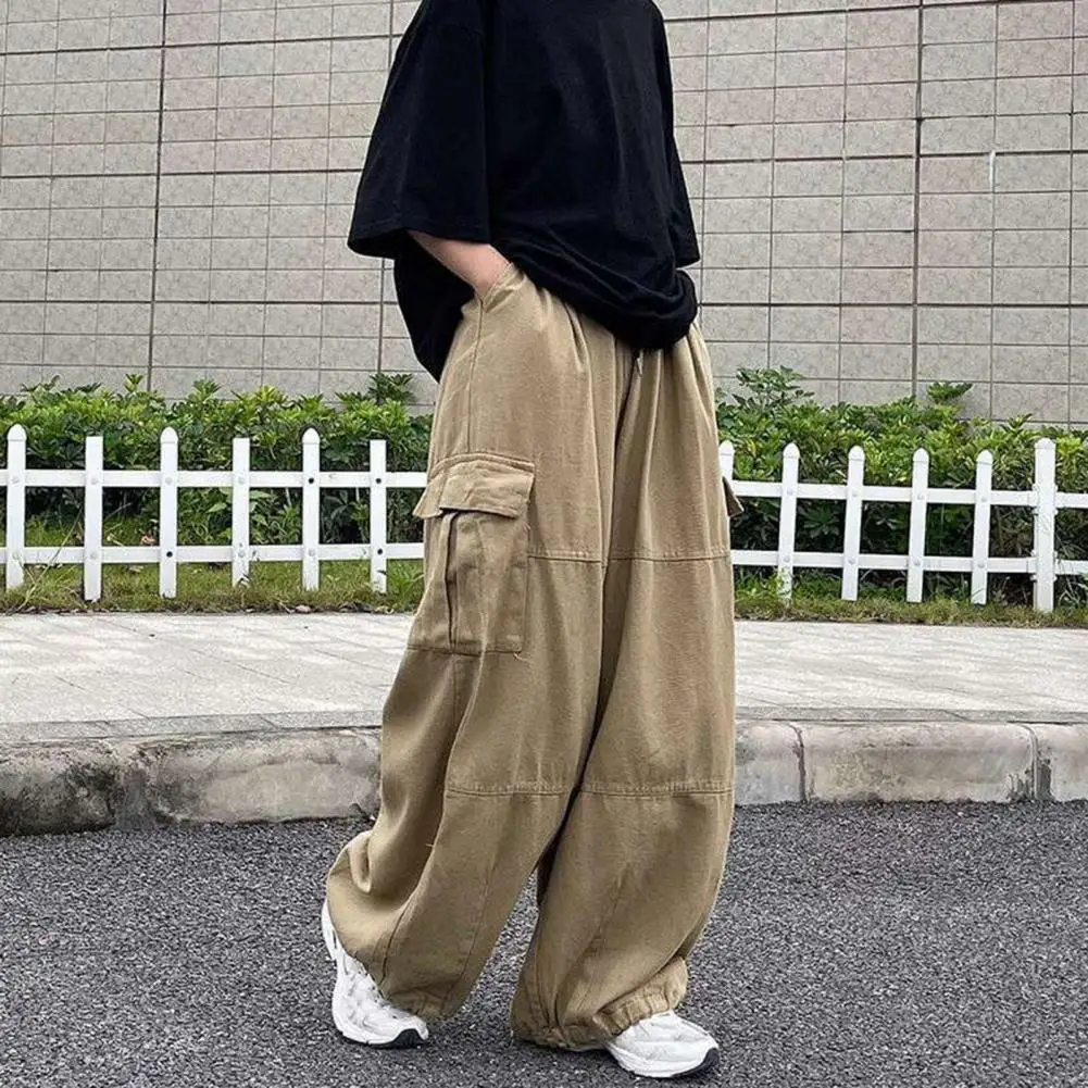 Oversized Vintage Cargo Pants Multi Pockets Elastic Waist Wide Leg Men Pants Solid Color Streetwear Baggy Reinforced Pants
Oversized Vintage Cargo Pants Multi Pockets Elastic Waist Wide Leg Men Pants Solid Color Streetwear Baggy Reinforced Pants