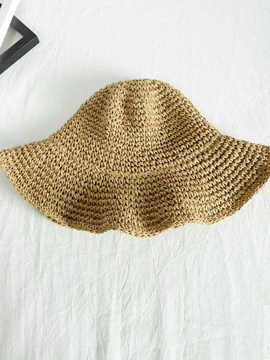 Foldable Khaki Straw Sun Hat For Women Beach Vacation Boho Style
Foldable Khaki Straw Sun Hat For Women Beach Vacation Boho Style