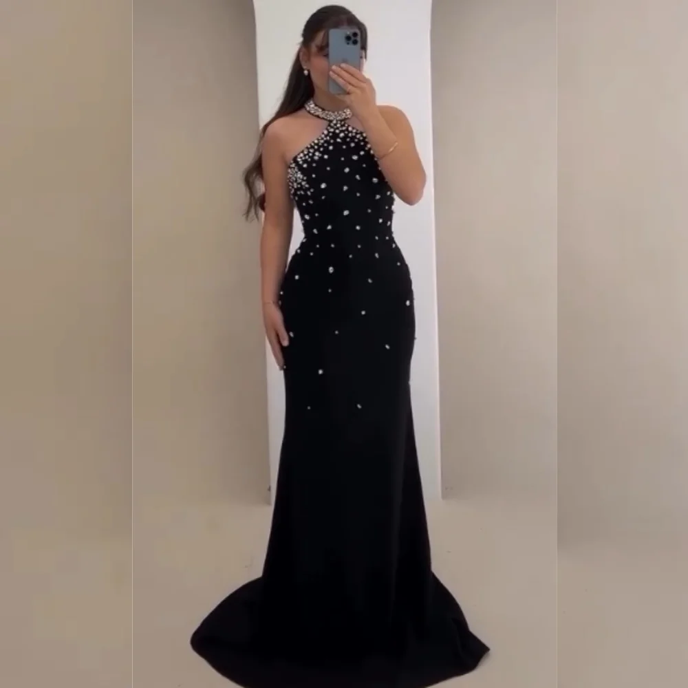 Customized Modern Style Jersey Sequined Pleat Trumpet Halter Long Dresses Bespoke Occasion Exquisite Intricate
Customized Modern Style Jersey Sequined Pleat Trumpet Halter Long Dresses Bespoke Occasion Exquisite Intricate