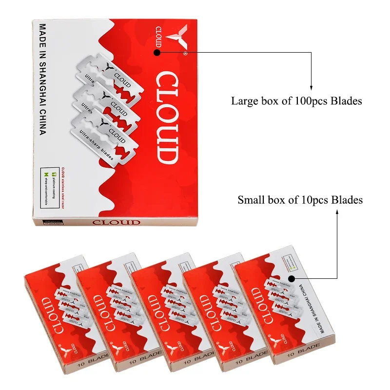 100pcs Double-sided Razor Blade Stainless Steel Razors Blades Men Shaving Razors Shaver Manual Razor Blade Shaving Tools C0011A
100pcs Double-sided Razor Blade Stainless Steel Razors Blades Men Shaving Razors Shaver Manual Razor Blade Shaving Tools C0011A