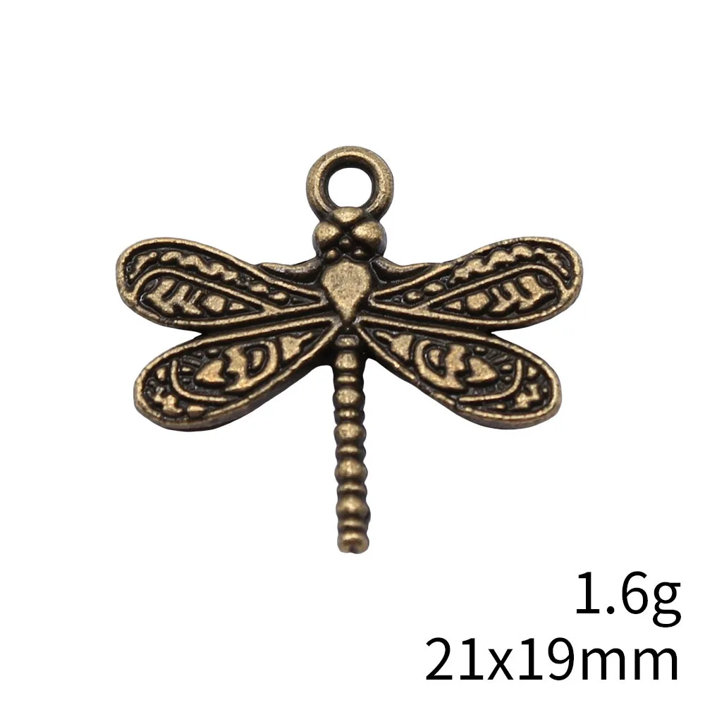10pcs 21x19mm 2 Colors Antique Silver Color Antique Bronze Color Dragonfly Charms Handmade Jewelry Making Accessories
10pcs 21x19mm 2 Colors Antique Silver Color Antique Bronze Color Dragonfly Charms Handmade Jewelry Making Accessories