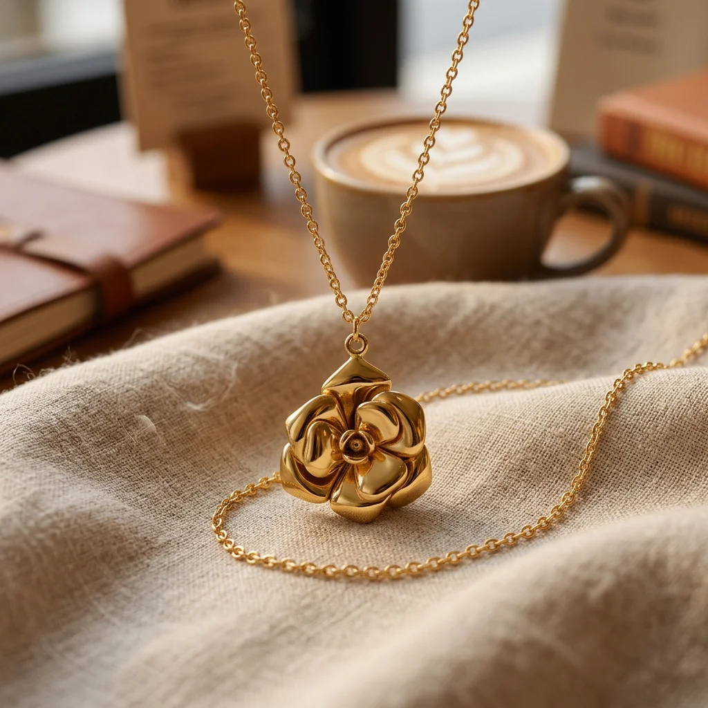 Dainty Rose Flower Pendant Necklace 18K Gold Plated Stainless Steel Geometric Clavicle Chain Women Trendy Party Jewelry Gift
Dainty Rose Flower Pendant Necklace 18K Gold Plated Stainless Steel Geometric Clavicle Chain Women Trendy Party Jewelry Gift
