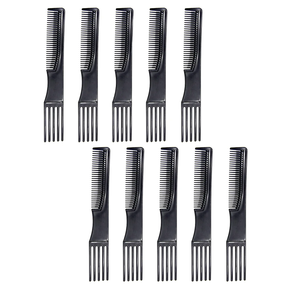 10 Pcs Hair Braiding Tools Five-Fork Hairdressing Comb Plastic American Style Beard Black Smooth Picks Man
10 Pcs Hair Braiding Tools Five-Fork Hairdressing Comb Plastic American Style Beard Black Smooth Picks Man