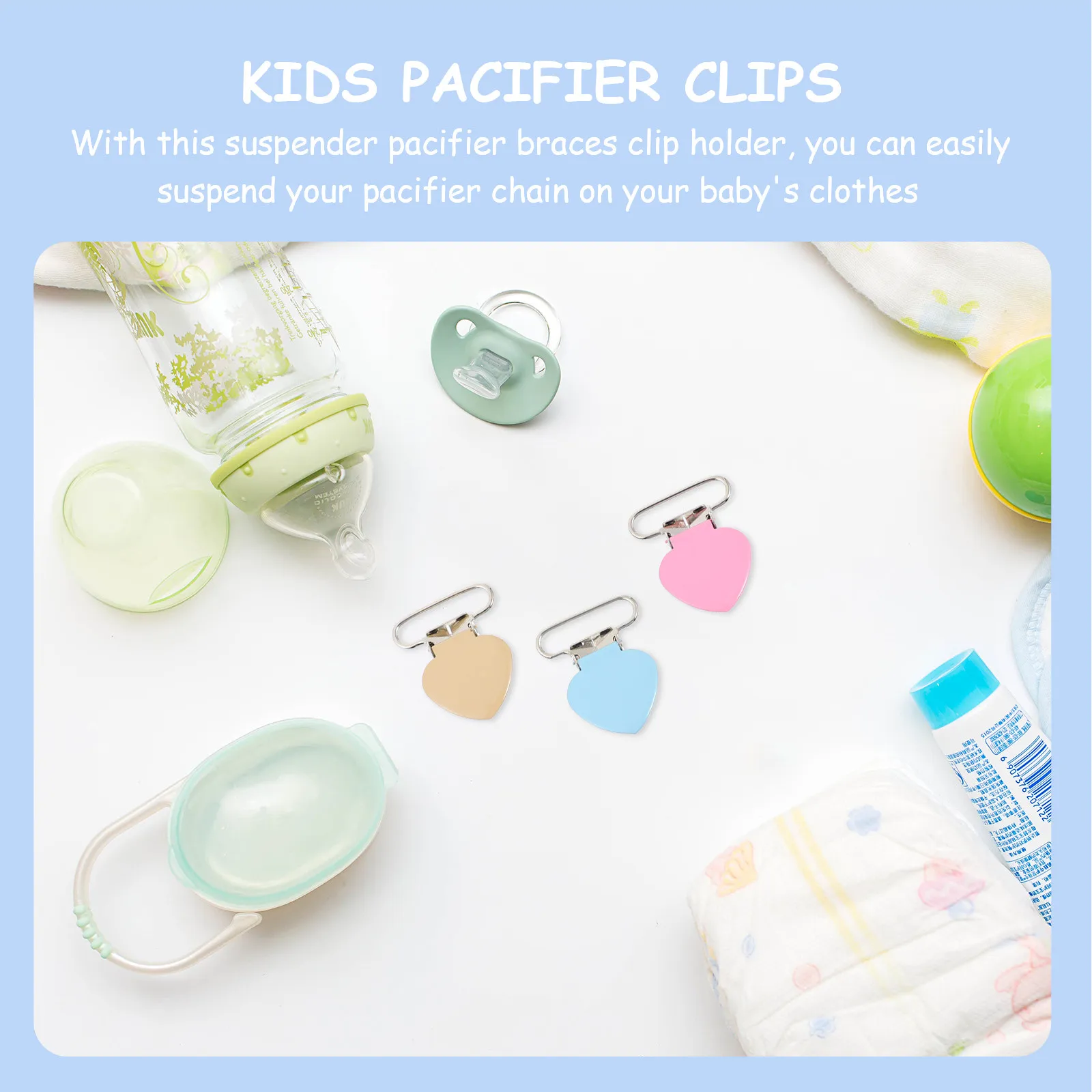 10Pcs Premium Metal Pacifier Clips Duckbill Backstrap Clip for Pacifier Chain Teether Holder Stroller Car Seat Travel Must Have
10Pcs Premium Metal Pacifier Clips Duckbill Backstrap Clip for Pacifier Chain Teether Holder Stroller Car Seat Travel Must Have