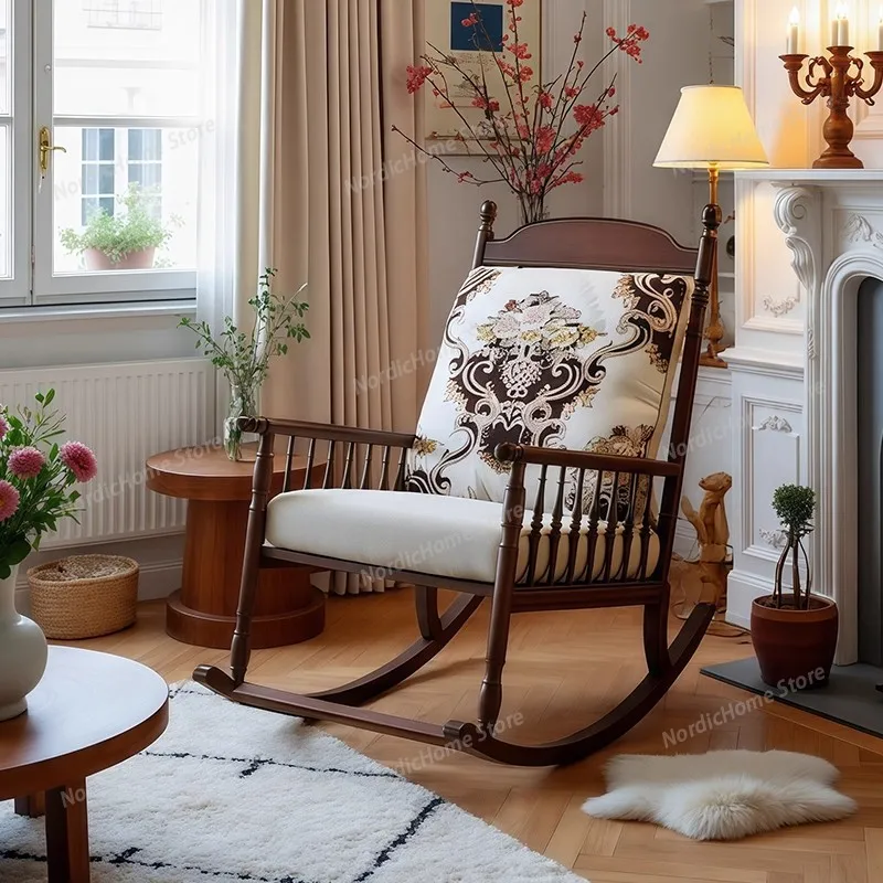 Retro Style Rocking Chair for Living Room Bedroom Balcony Home Use Single Seater Lounge Chair Recliner Sofa Chair Wooden
Retro Style Rocking Chair for Living Room Bedroom Balcony Home Use Single Seater Lounge Chair Recliner Sofa Chair Wooden