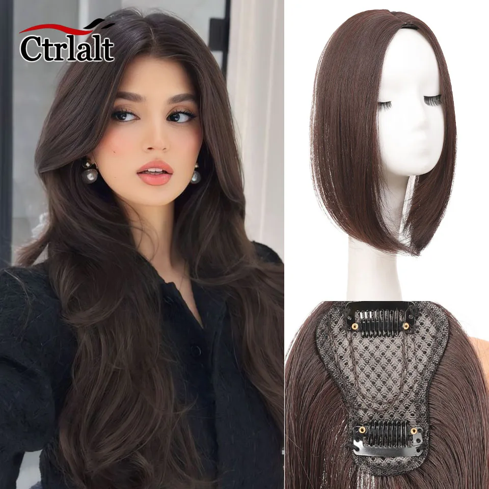 Топпер для прямых волос, средняя часть, боковая челка, синтетическая заколка для наращивания волос, увеличение объема волос, шиньон 
Топпер для прямых волос, средняя часть, боковая челка, синтетическая заколка для наращивания волос, увеличение объема волос, шиньон