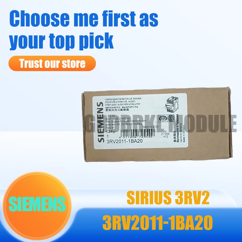 New Original SIMIENS 3RV2011-1BA20 Motor Protection Circuit Breaker 1.4-2 A
New Original SIMIENS 3RV2011-1BA20 Motor Protection Circuit Breaker 1.4-2 A