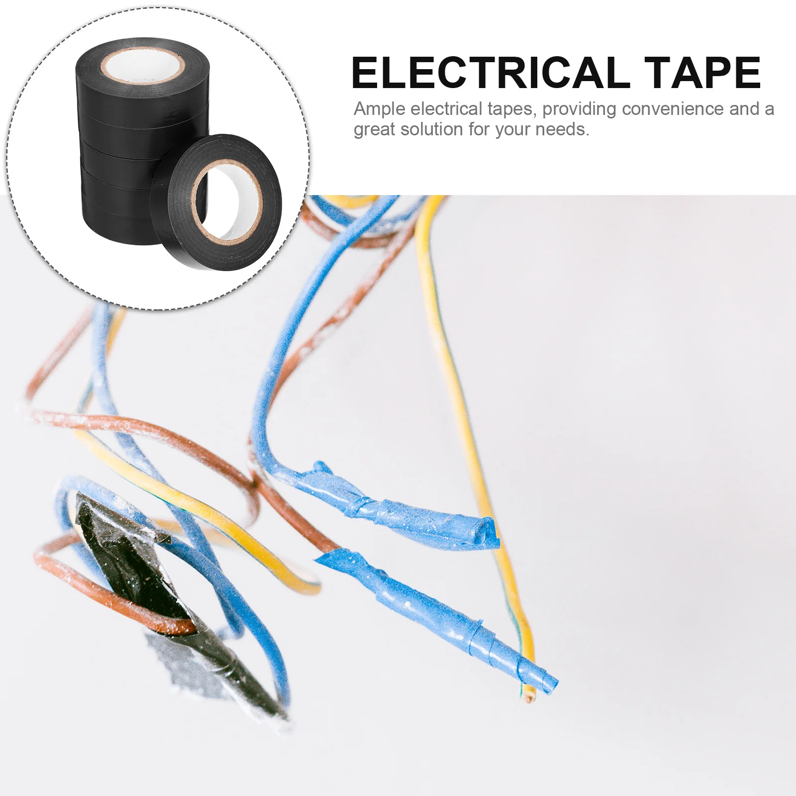 Black Insulation Electrical Tape 19mmx20m PVC Wire Repair Protection Strong Bond Outdoor Appliance Safeguard High Temp
Black Insulation Electrical Tape 19mmx20m PVC Wire Repair Protection Strong Bond Outdoor Appliance Safeguard High Temp