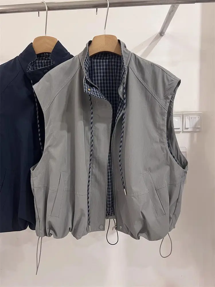 Women's Loose Fit Zipper Svel Stand Collar Jaet Outerwear Casual Comfortable Vest Spring Autumn Season Faion
Women's Loose Fit Zipper Svel Stand Collar Jaet Outerwear Casual Comfortable Vest Spring Autumn Season Faion