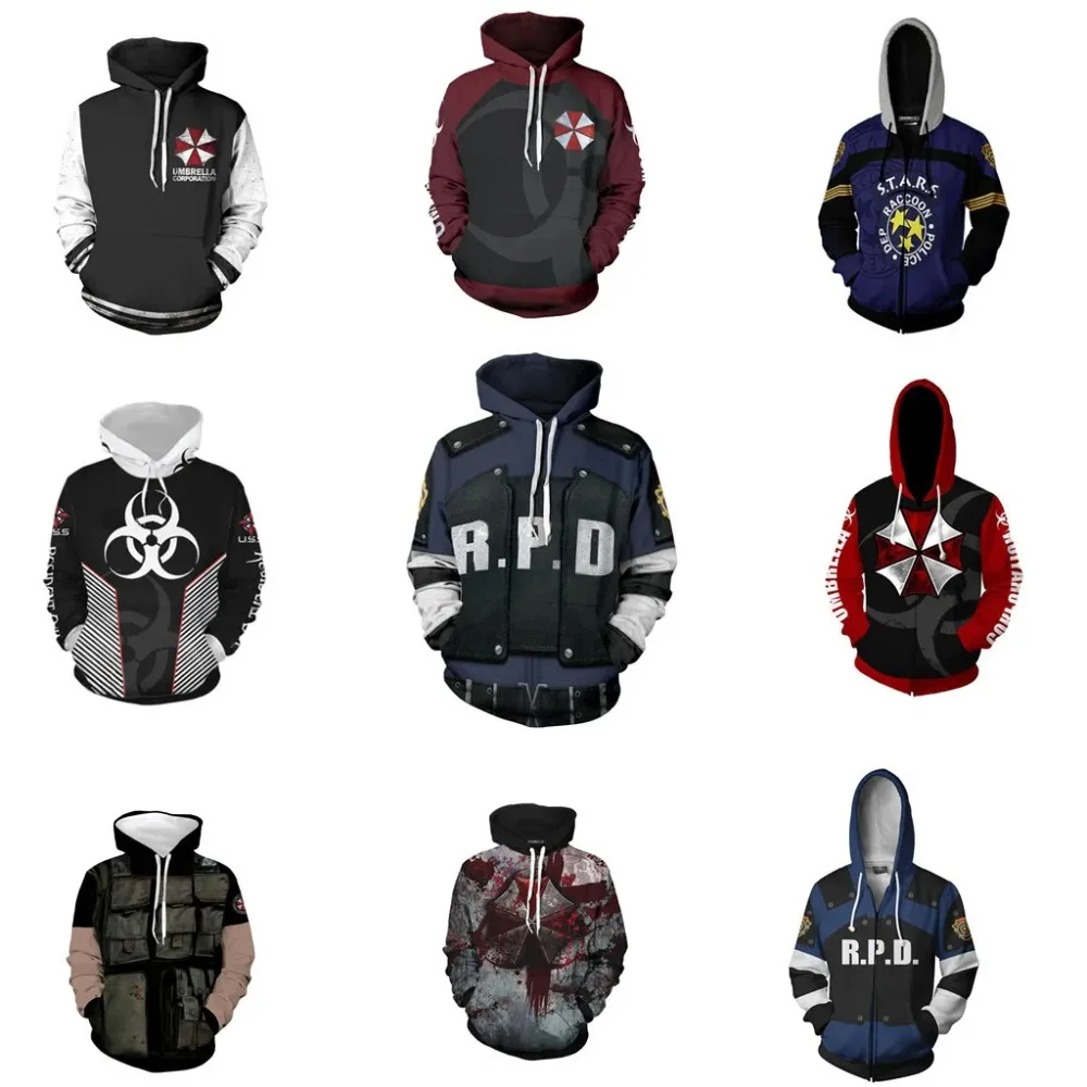 Resident RPD Leon Scott Kennedy Cosplay Hoodie Sweatershirt Causal Zipper Jacket Coat Costume Zipper Hooded Sweatshirt
Resident RPD Leon Scott Kennedy Cosplay Hoodie Sweatershirt Causal Zipper Jacket Coat Costume Zipper Hooded Sweatshirt