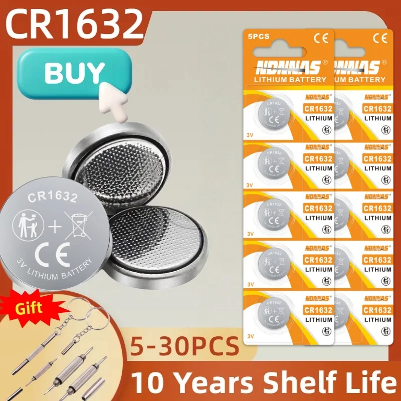 CR1632 Battery 2-30PCS Button Battery Lithium Coin Cell Batteries 3V LM1632 BR1632 ECR1632 CR 1632 Electronic Watch Toy Remote
CR1632 Battery 2-30PCS Button Battery Lithium Coin Cell Batteries 3V LM1632 BR1632 ECR1632 CR 1632 Electronic Watch Toy Remote