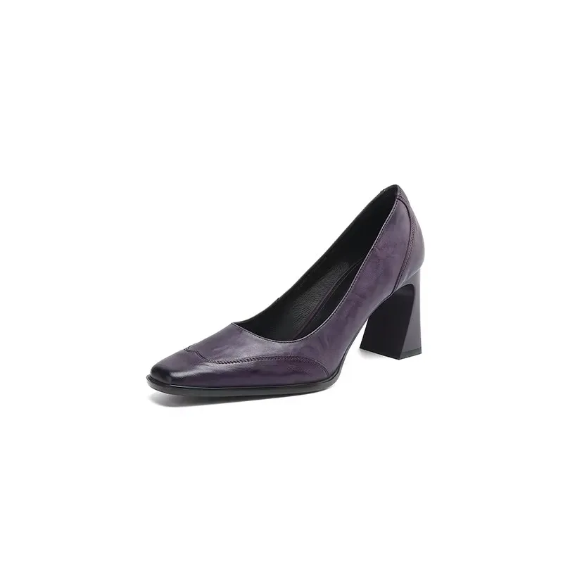 2025 New Fashion Women High Quality Cow Leather Pumps Comfortable Thick Heels Slip on Solid Color Dress Party Pumps Shoes Woman
2025 New Fashion Women High Quality Cow Leather Pumps Comfortable Thick Heels Slip on Solid Color Dress Party Pumps Shoes Woman