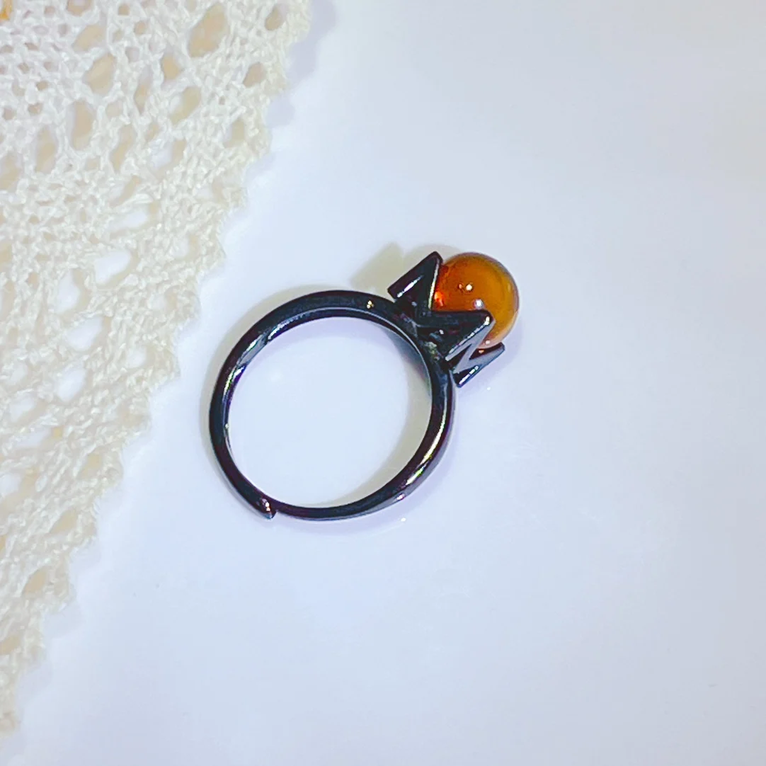 Unique Design Women's Black Silver Plated Adjustable Ring Geometric Metal Setting 9mm Blue Amber Bead Romantic Love Gift
Unique Design Women's Black Silver Plated Adjustable Ring Geometric Metal Setting 9mm Blue Amber Bead Romantic Love Gift