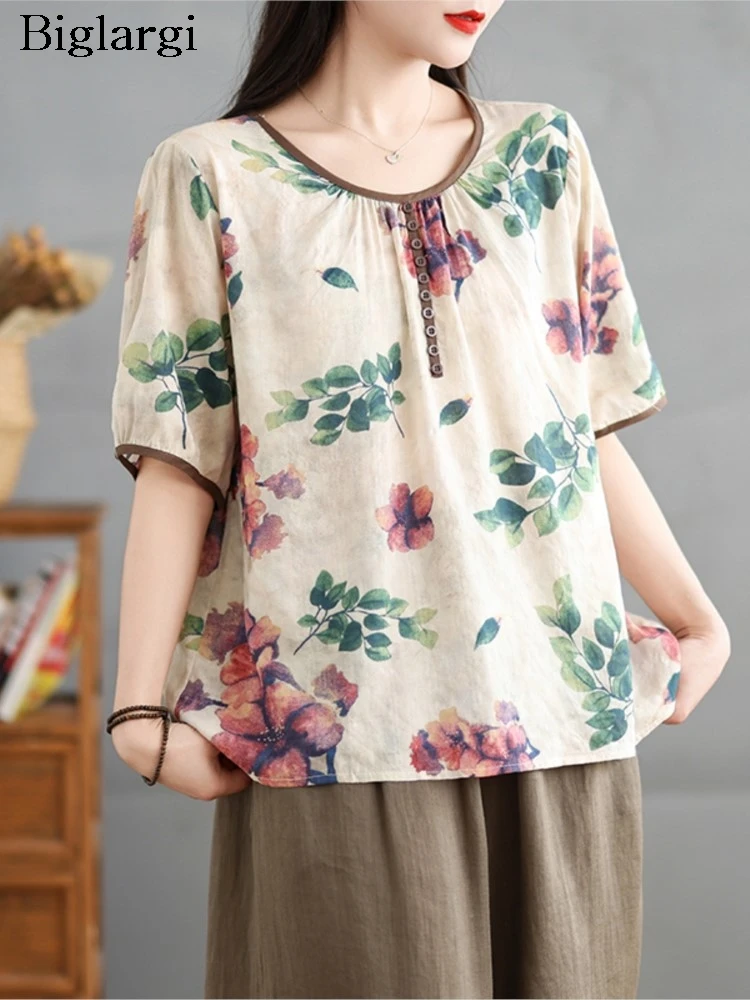 Oversized Summer T-Shirts Women Flower Floral Print Fashion Ladies Blouses Casual Loose Short Sleeve Woman T-Shirts
Oversized Summer T-Shirts Women Flower Floral Print Fashion Ladies Blouses Casual Loose Short Sleeve Woman T-Shirts