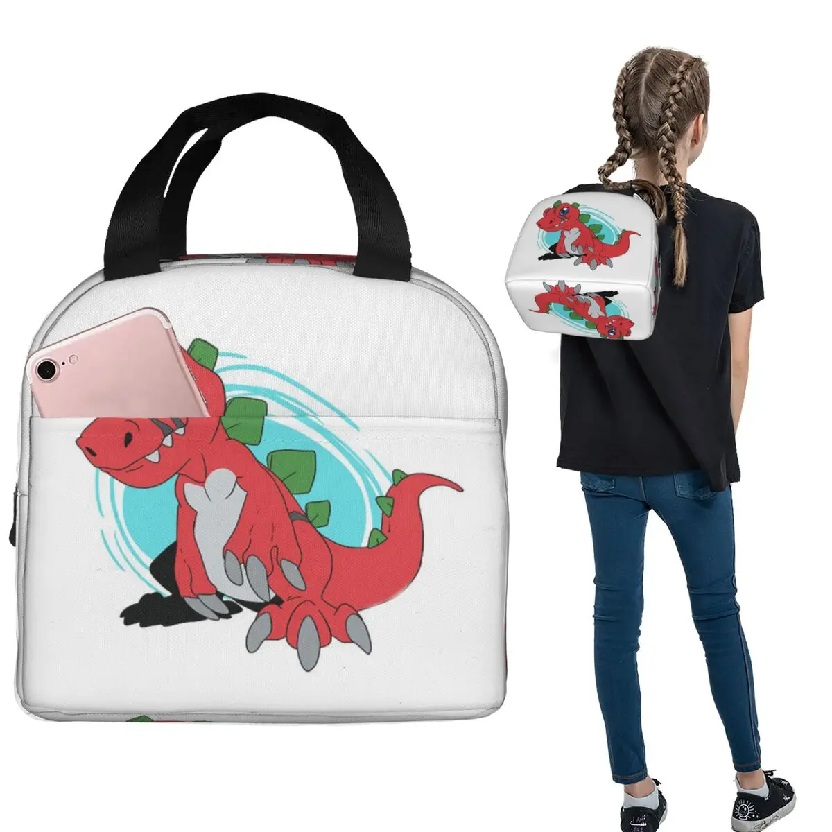 Digimon Tyrannomon Insulated Lunch Bag for Women Kids Portable Food Boxes Thermal Lunch Box Tote
Digimon Tyrannomon Insulated Lunch Bag for Women Kids Portable Food Boxes Thermal Lunch Box Tote