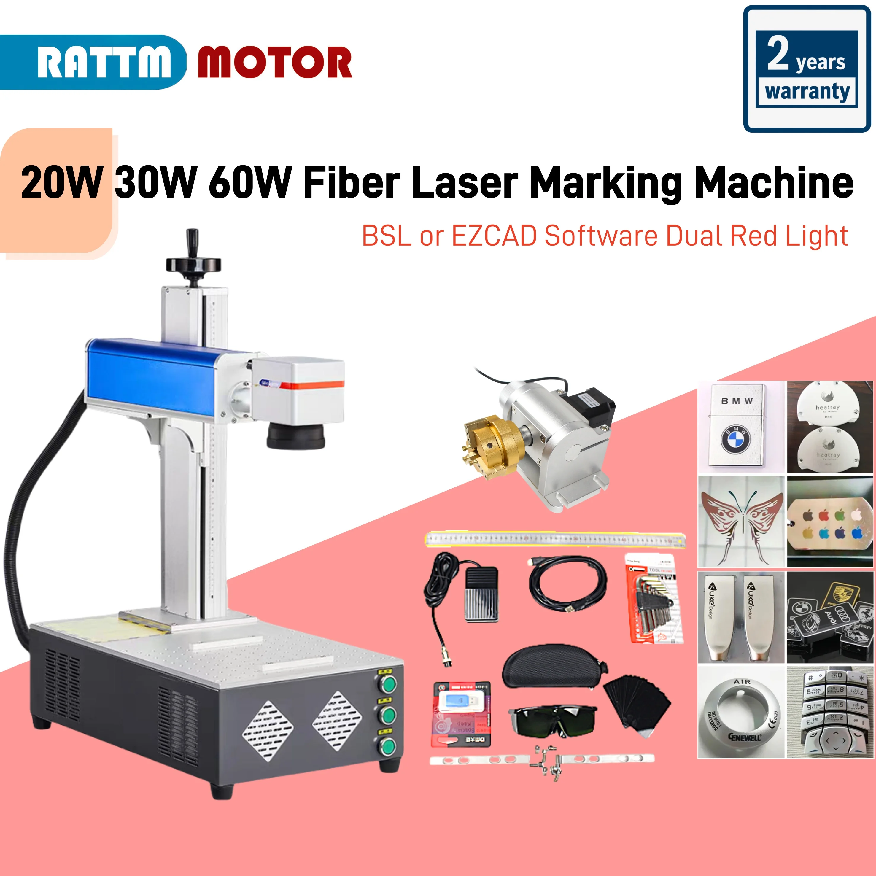 20W-100W Fiber Laser Marking Machine Metal Stainless Steel Gold Silver Jewelry Engraving BSL EZCAD Software with Rotary Axis
20W-100W Fiber Laser Marking Machine Metal Stainless Steel Gold Silver Jewelry Engraving BSL EZCAD Software with Rotary Axis