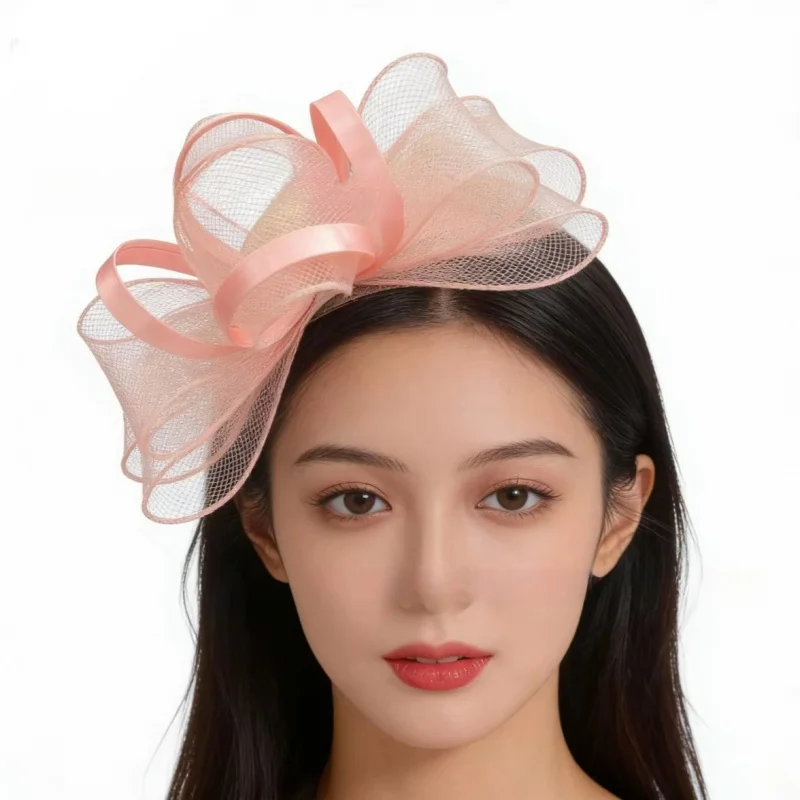 Woman mesh bow hair accessory vintage style Women fascinator tea party hats for evening banquets bridal photo shoots
Woman mesh bow hair accessory vintage style Women fascinator tea party hats for evening banquets bridal photo shoots