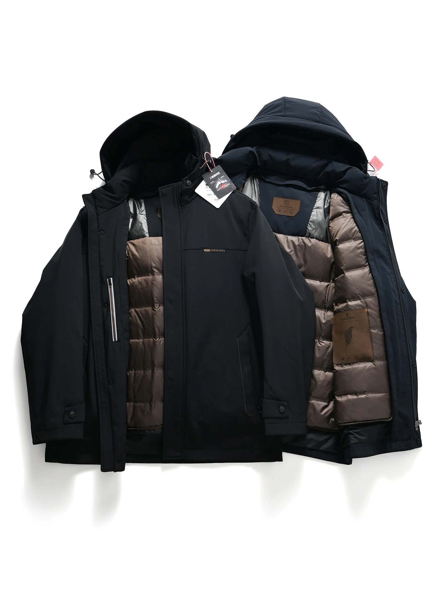 Detachable Inner Duck down Filling Waterproof Winter Thickened Warm Men's Administrative Style Jacket Outdoor City Casual Coat
Detachable Inner Duck down Filling Waterproof Winter Thickened Warm Men's Administrative Style Jacket Outdoor City Casual Coat