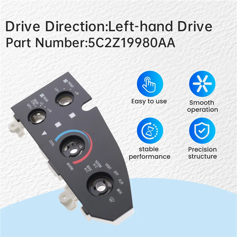 A85E-Car Control Assy Air Conditioner Switch For Ford E150 E250 E350 Super Duty 2005-2021 LHD Dash Control Unit 5C2Z-19980-AA
A85E-Car Control Assy Air Conditioner Switch For Ford E150 E250 E350 Super Duty 2005-2021 LHD Dash Control Unit 5C2Z-19980-AA