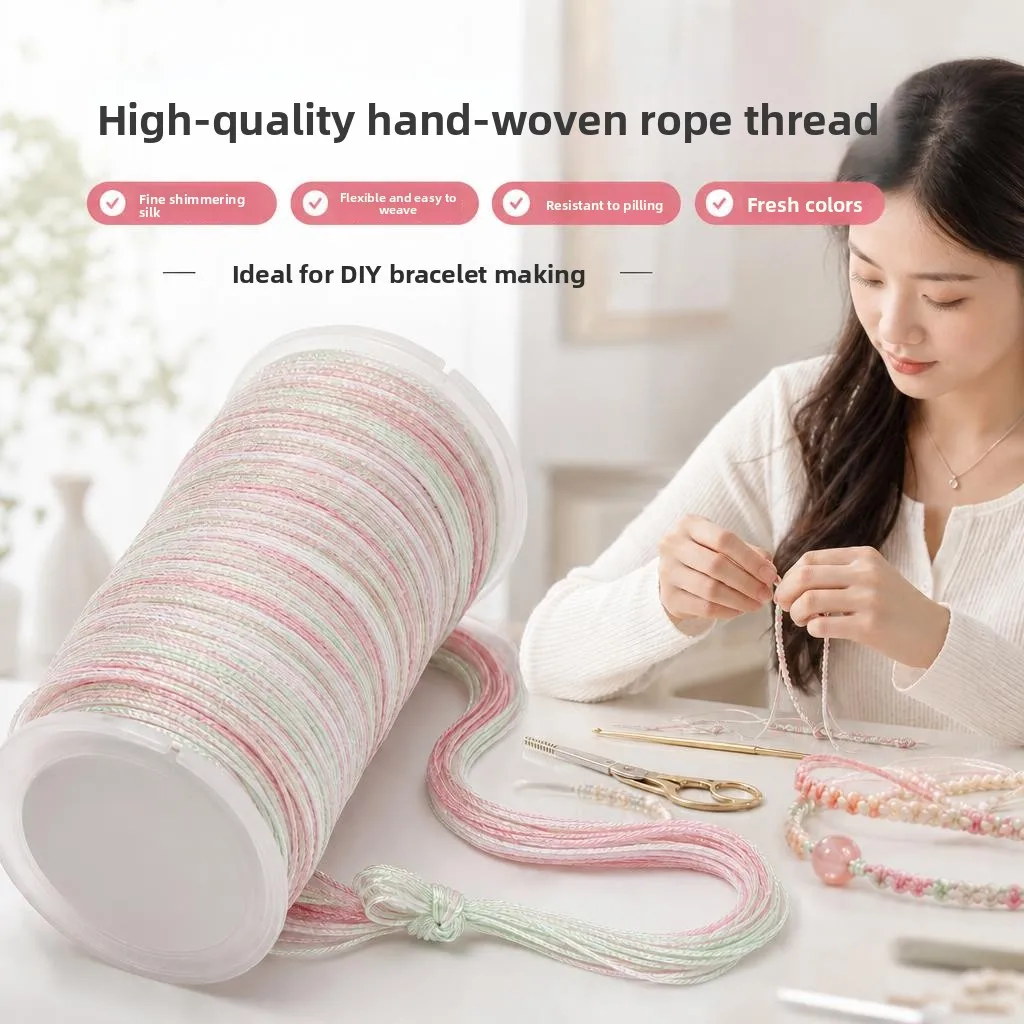 Handwoven Rope Special Line Beads Bracelet Yarn Children's DIY Handmade Stringing Beads Night Segment Dyed Yarn DIY Mater...
Handwoven Rope Special Line Beads Bracelet Yarn Children's DIY Handmade Stringing Beads Night Segment Dyed Yarn DIY Mater...