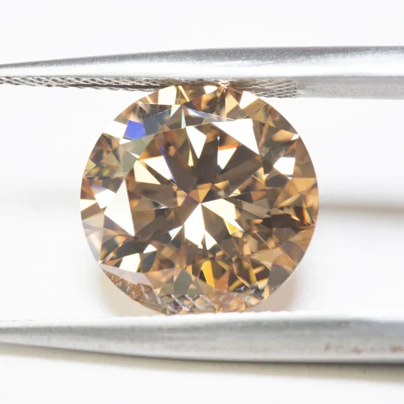 NEW Moissanite Stone Natural Champagne Color Round Cut Charms Gemstone DIY Ring Necklace Earrings Main Materials Certificate
NEW Moissanite Stone Natural Champagne Color Round Cut Charms Gemstone DIY Ring Necklace Earrings Main Materials Certificate