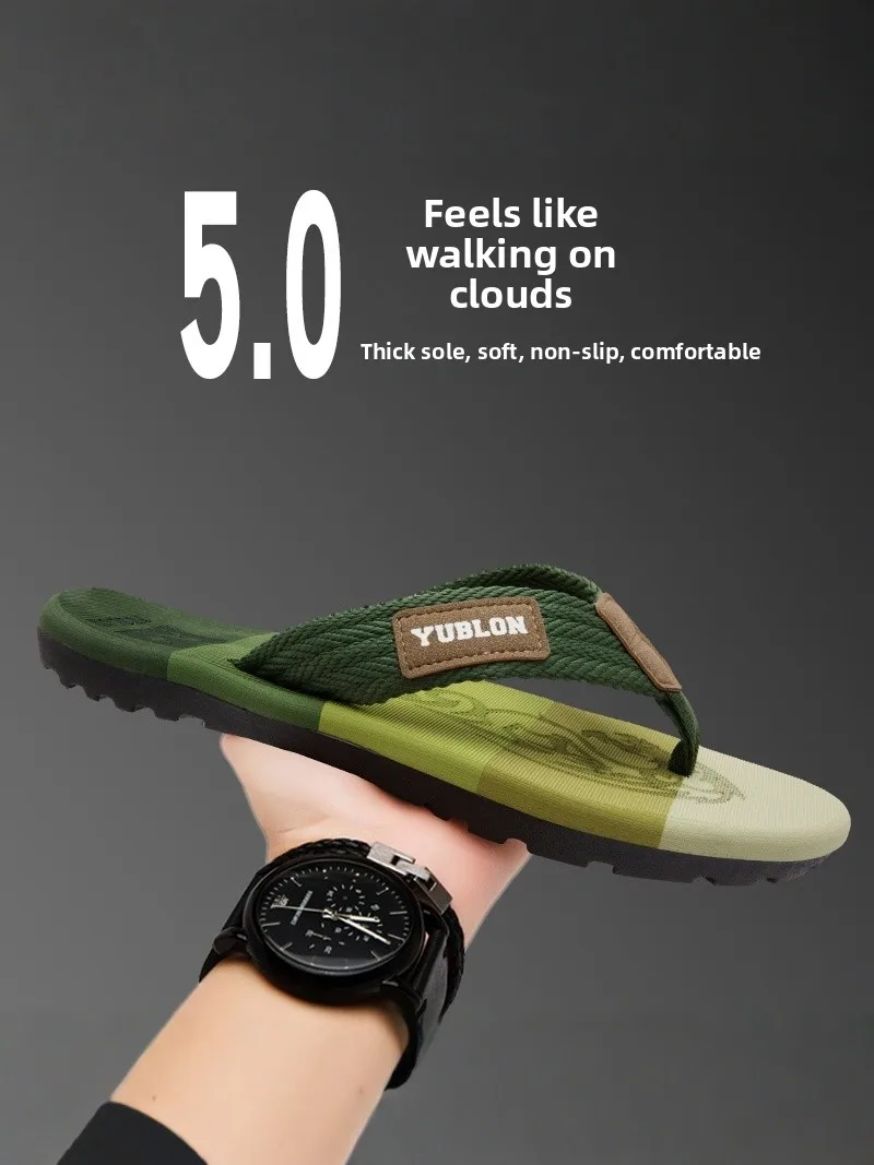 Men's Summer Casual Slip-On Sandals Soft Bottom Thong Slippers Indoor Outdoor Wearable Fashionable Flat Heel Color Block Slip...
Men's Summer Casual Slip-On Sandals Soft Bottom Thong Slippers Indoor Outdoor Wearable Fashionable Flat Heel Color Block Slip...