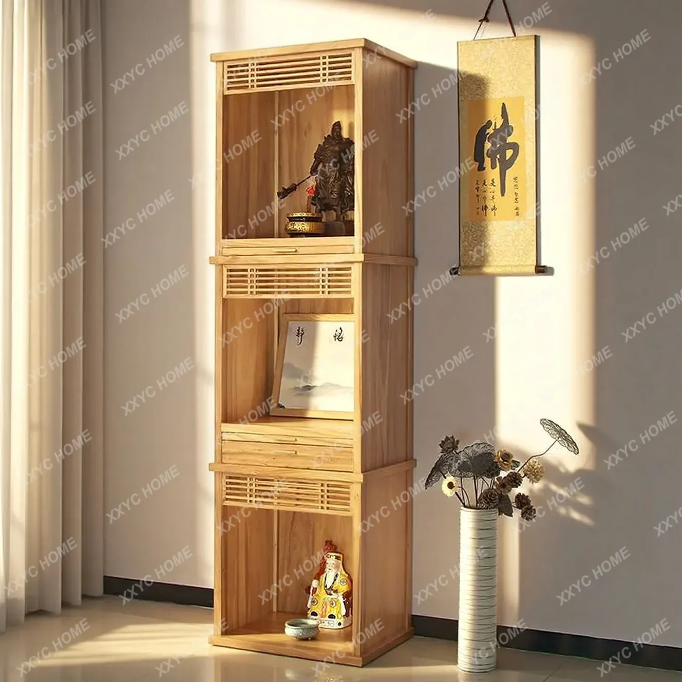 three-layer buddha niche for worshiping cabinet solid wood god of wealth guanyin guan gong land worship cabinet
three-layer buddha niche for worshiping cabinet solid wood god of wealth guanyin guan gong land worship cabinet
