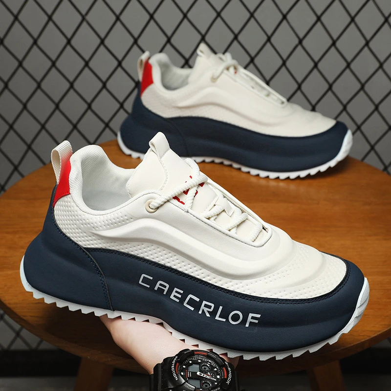 Men'S White And Navy Blue Chunky Sneakers With Red Accents Slip On Platform Casual Shoes Lightweight Athletic Trainers For Daily
Men'S White And Navy Blue Chunky Sneakers With Red Accents Slip On Platform Casual Shoes Lightweight Athletic Trainers For Daily