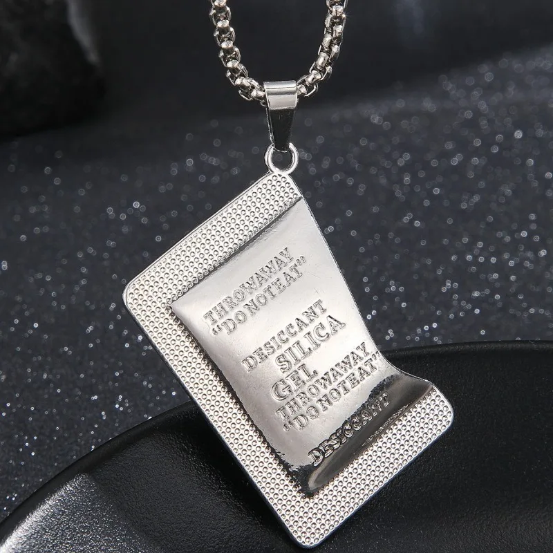 Funny Silica Gel Desiccant Necklace Unisex Punk Hip Hop "Do Not Eat" Pendant Creative Streetwear Jewelry Gift for Men Women
Funny Silica Gel Desiccant Necklace Unisex Punk Hip Hop "Do Not Eat" Pendant Creative Streetwear Jewelry Gift for Men Women
