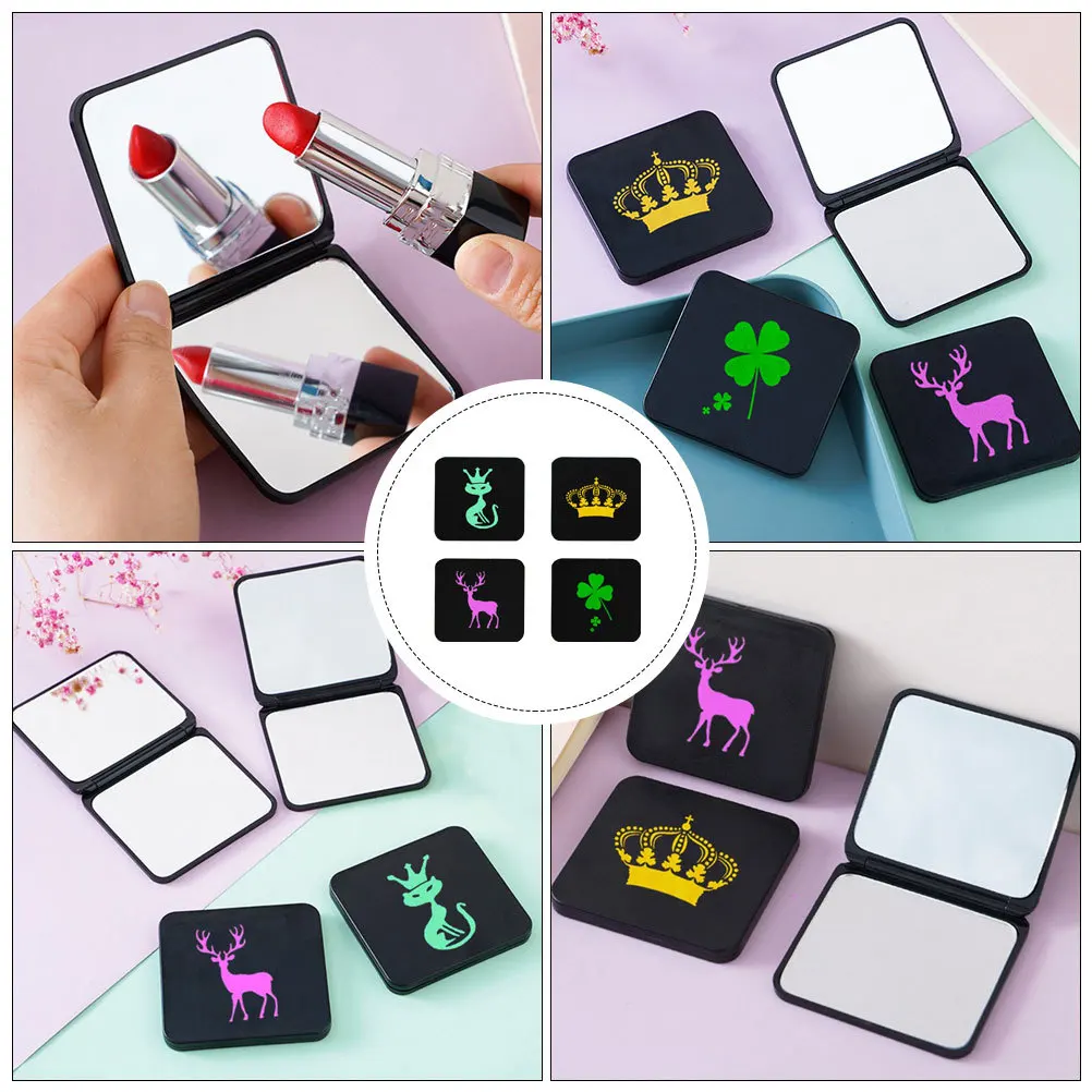 4Pcs Mini Compact Mirror Travel Pocket Small Double-Sided Lightweight Makeup Mirror Portable for Women on-The-Go 
4Pcs Mini Compact Mirror Travel Pocket Small Double-Sided Lightweight Makeup Mirror Portable for Women on-The-Go