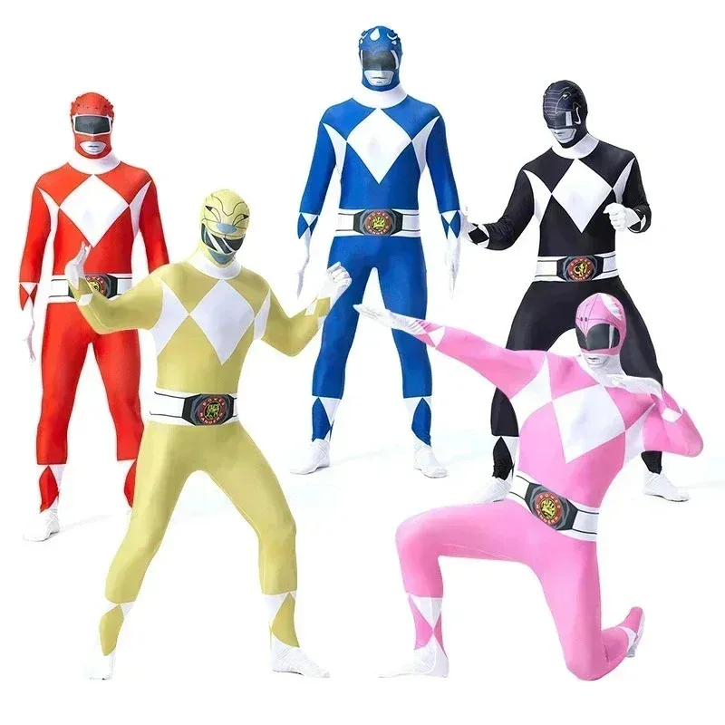 Kids adults Kyoryu Sentai Zyuranger Zentai suit Ranger cosplay costumes Red Blue Black Pink Yellow Rangers bodysuit
Kids adults Kyoryu Sentai Zyuranger Zentai suit Ranger cosplay costumes Red Blue Black Pink Yellow Rangers bodysuit