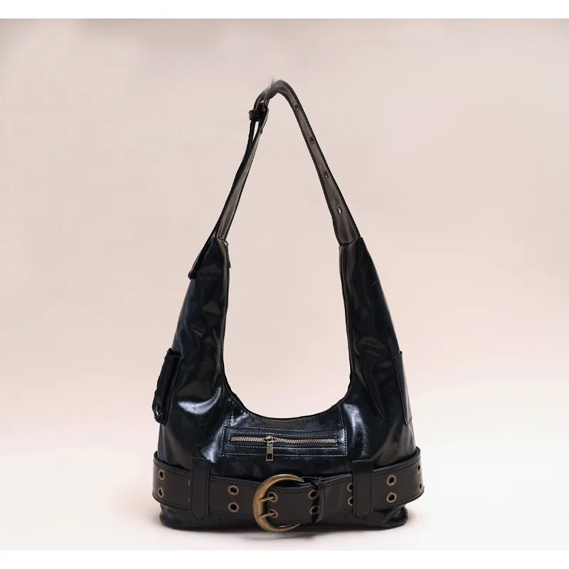 1 шт., винтажная женская сумка-тоут из искусственной кожи - черная сумка через плечо большой вместимости, острая сумка-хобо через плечо с уникальным дизайном
1 шт., винтажная женская сумка-тоут из искусственной кожи - черная сумка через плечо большой вместимости, острая сумка-хобо через плечо с уникальным дизайном